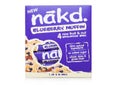 LONDON, UK - MARCH 01, 2019: Pack of NAKD Raw Fruit and Nut Wholefood Bars with Blueberry Muffin on white background