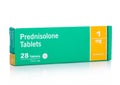 LONDON, UK - MARCH 11, 2019: Pack of Prednisolone Tablets on white