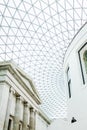 LONDON, UK - MARCH 21, 2017: The photo of the famous glass roof of The British Museum.