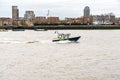 London, UK - March 05, 2019: Police marine patrol boat River Thames London England Uk