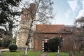 Sunny day in spring at St Dunstan`s Church, in Cranford Park