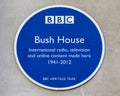 BBC Bush House Plaque in London, UK Royalty Free Stock Photo