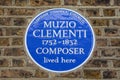 Muzio Clementi Blue Plaque in Kensington, London
