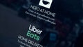 Uber Eats Nero Coffee Shop Sign Advetising Home Delivery