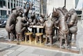 The Wild Table of Love Sculpture at Paddington. A bronze sculpture by artists Gillie and Marc. Royalty Free Stock Photo