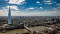 London UK - May 2016. Aerial view of the Shard from the Sky Garden terrace.