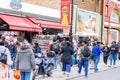 The Camden Market in London, England. The Camden markets are a number of adjoining large retail markets