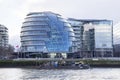 London cityscape across the River Thames with a view of the City Hall headquarters of the London Mayor Royalty Free Stock Photo