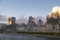 London cityscape across the River Thames with a view of the Leadenhall Building and 20 Fenchurch Street Royalty Free Stock Photo