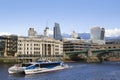 London cityscape across the River Thames with a view of the Leadenhall Building and 20 Fenchurch Street Royalty Free Stock Photo