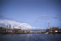 London cityscape across the River Thames with a view of Leadenhall Building and the Shard, London, Royalty Free Stock Photo