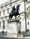 The Earl Haig Memorial on Whitehall, London, by the sculptor Alfred Frank Hardiman and commissioned by Parliament in 1928