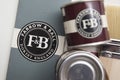 LONDON, UK - May 2021: Farrow and ball luxury paint brand sample pots