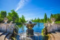 The Italian gardens at Kensington gardens in London, UK Royalty Free Stock Photo