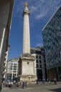 Monument to the Great Fire of London. London. United Kingdom