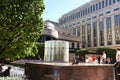 LONDON, UK - MAY 14, 2014: Office buildings modern architecture of Canary Wharf aria the leading centre of global finance Royalty Free Stock Photo