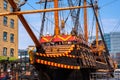 The replica of the Golden Hinde, the UK` famous ship Royalty Free Stock Photo