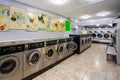 Coin laundries and cloth dryers in a self-service launderlette