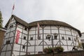 Shakespeares Globe theatre seen from Bankside, London, England, UK, May 20, 2017