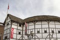 Shakespeares Globe theatre seen from Bankside, London, England, UK, May 20, 2017