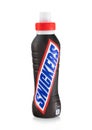 LONDON,UK - MAY 28, 2022: Snickers cocoa chocolate milk drink on white background