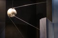 Lo Sputnik 1, the first artificial satellite, launched into an elliptical low Earth orbit by the Soviet Royalty Free Stock Photo