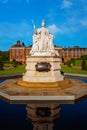 Statue of Queen Victoria at Kensington Palace in London, UK