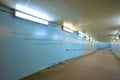 A subway tunnel underpass to London Waterloo Train Station Royalty Free Stock Photo