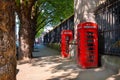 Traditional vintage red K6 telephone kiosk