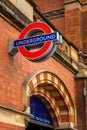 London underground at St Pancras station in London, UK