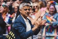 Mayor of London Sadiq Khan at London LGBTQ Pride Parade Royalty Free Stock Photo