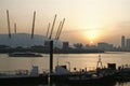 Millenuim Dome docklands sunset, Trinity Bouy Wharf Royalty Free Stock Photo