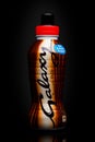 LONDON, UK - November 17, 2017: Bottle of Galaxy Smooth Milk Drink on a black, made and marketed by Mars, Incorporated,