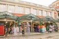 Front shops at Jubilee Market Hall in London Royalty Free Stock Photo