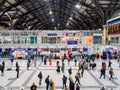 LONDON, UK - November 22, 2022: Inside view of Liverpool Street Station in London. A very busy railway junction Royalty Free Stock Photo