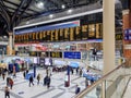 LONDON, UK - November 22, 2022: Inside view of Liverpool Street Station in London. A very busy railway junction Royalty Free Stock Photo