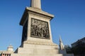 London / UK - 17 November 2017: Nelson`s column pole monument at Trafalgar Square Royalty Free Stock Photo