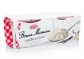 LONDON, UK - NOVEMBER 17, 2019: Pack of Bonne Maman Vanilla Creme dessert on white background