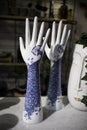 Peacock Patterned Ceramic Hands