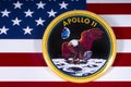 Apollo 11 Badge and the USA Flag