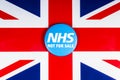 NHS Not for Sale Royalty Free Stock Photo