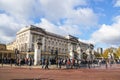 Tourist and local people go to Buckingham Palace for changing guard before noon