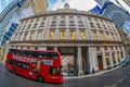 Typical street in London, with old traditions and new together Royalty Free Stock Photo