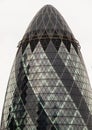 The tip of Gherkin building (The swiss re gherkin) or 30 St Mary Axe. One of the famous London landmark.n