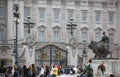 Buckingham palace is the residence of queen Elizabeth II the monarch of the United Kingdom. London, UK Royalty Free Stock Photo