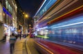 London, UK, October 05 2016: Crowded Oxford street in night,