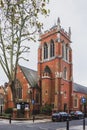 Exterior of St Dionis Church in Parsons Green, Fulham