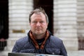 London, UK, 26 October 2021: Richard Ratcliffe on day three of his hunger strike outside the Foreign, Commonwealth and Development