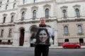 London, UK, 26 October 2021: Richard Ratcliffe hunger strike at Foreign Office in support of his wife Nazanin Zaghari-Ratcliffe