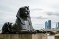 London, UK - October 7, 2019: Sphinx on Victoria Embankment